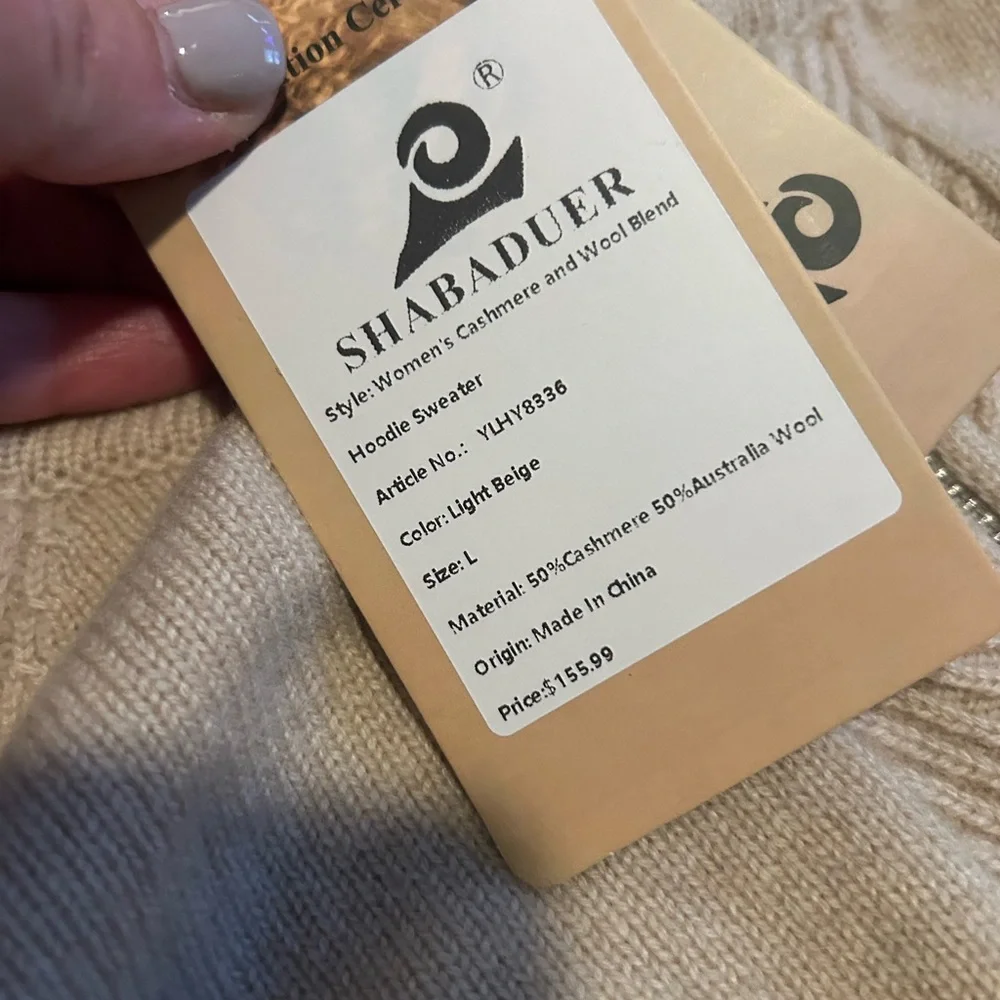 Shabaduer Cashmere & Wool blend Knit Hoodie and Pants Set - Picture 6 of 9